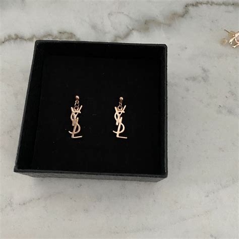 ysl örhängen guld|YSL st laurent earrings.